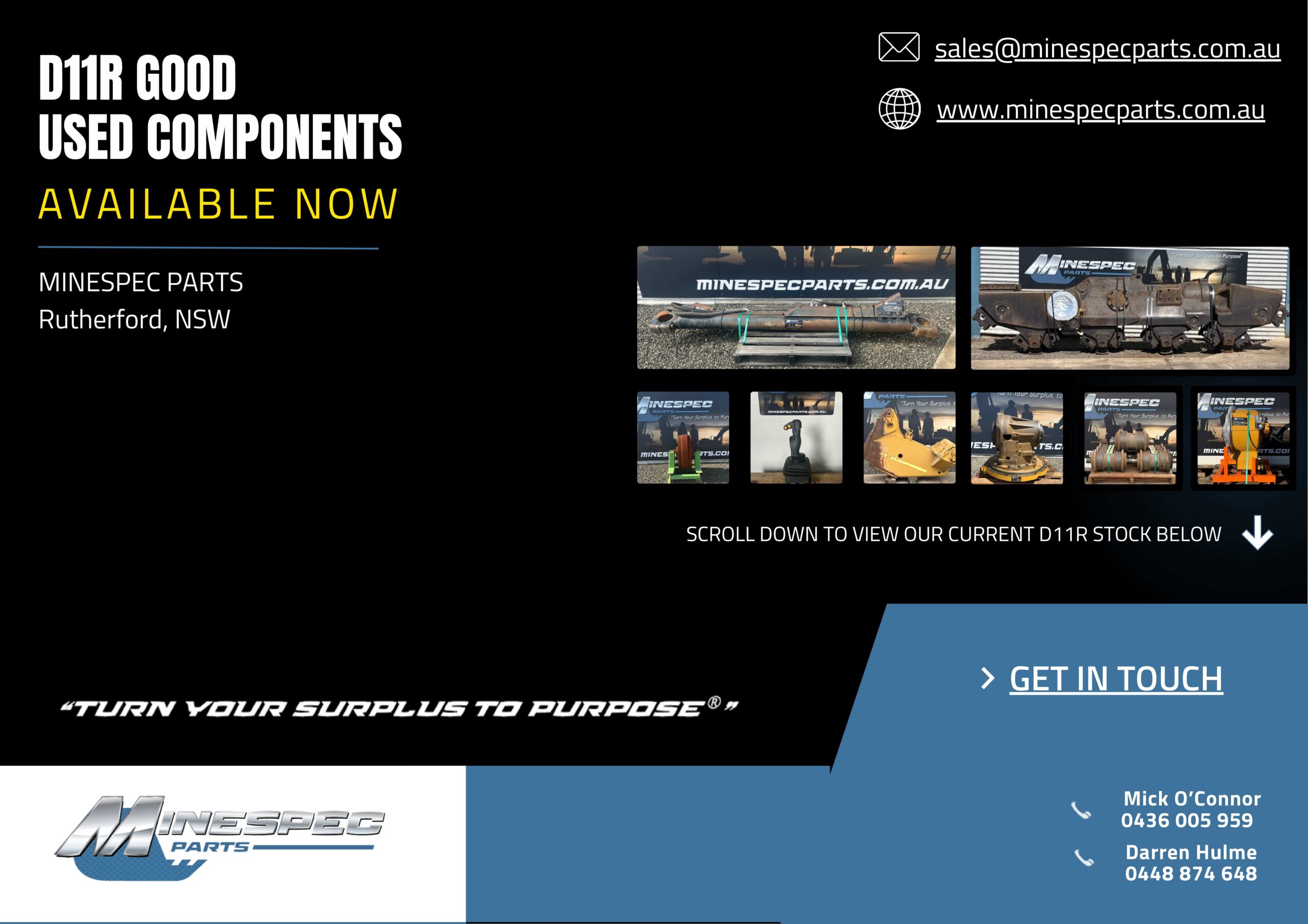 NSW NEWS – D11R GOOD USED COMPONENTS